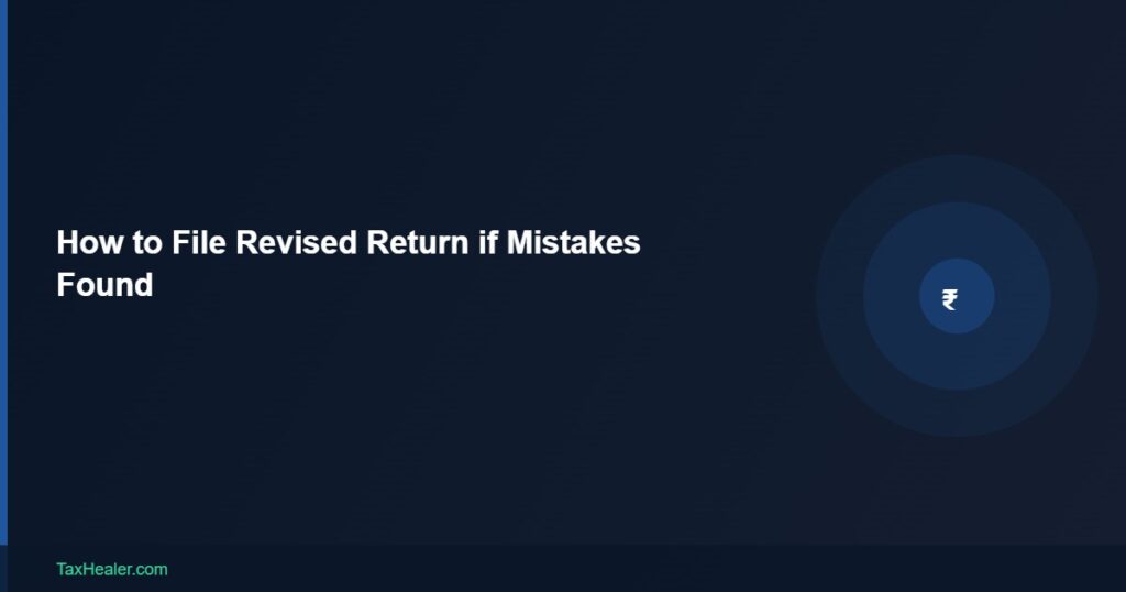 TaxHealer Blog - How to File Revised Return if Mistakes Found