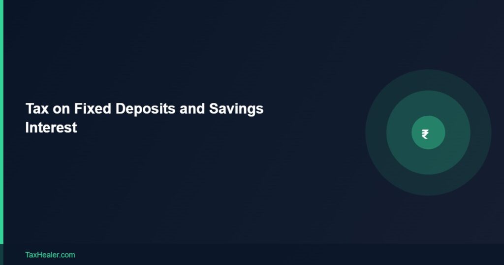 TaxHealer Blog - Tax on Fixed Deposits and Savings Interest